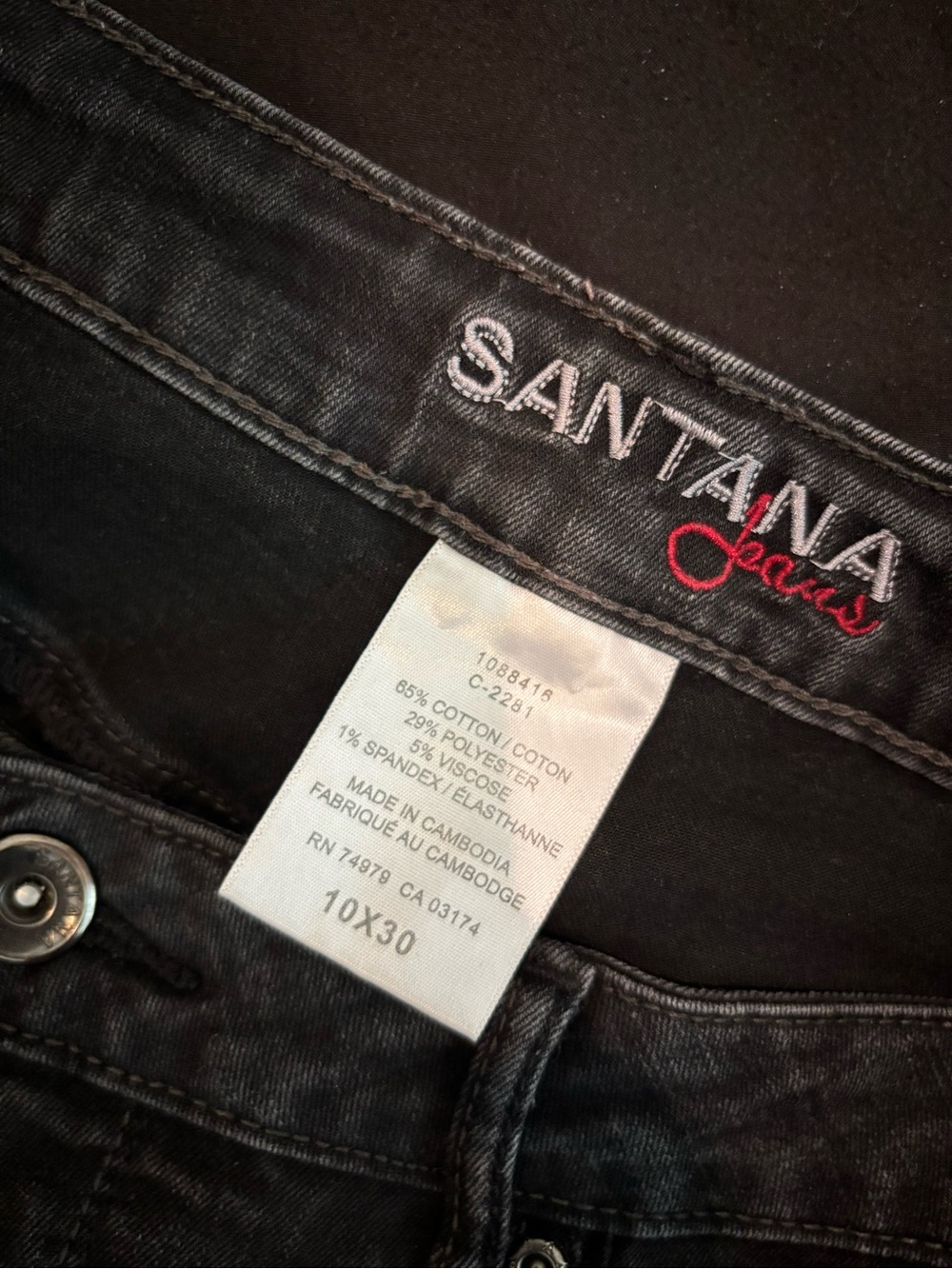 Santana Jeans Women's Black Slim Stretch Jeans